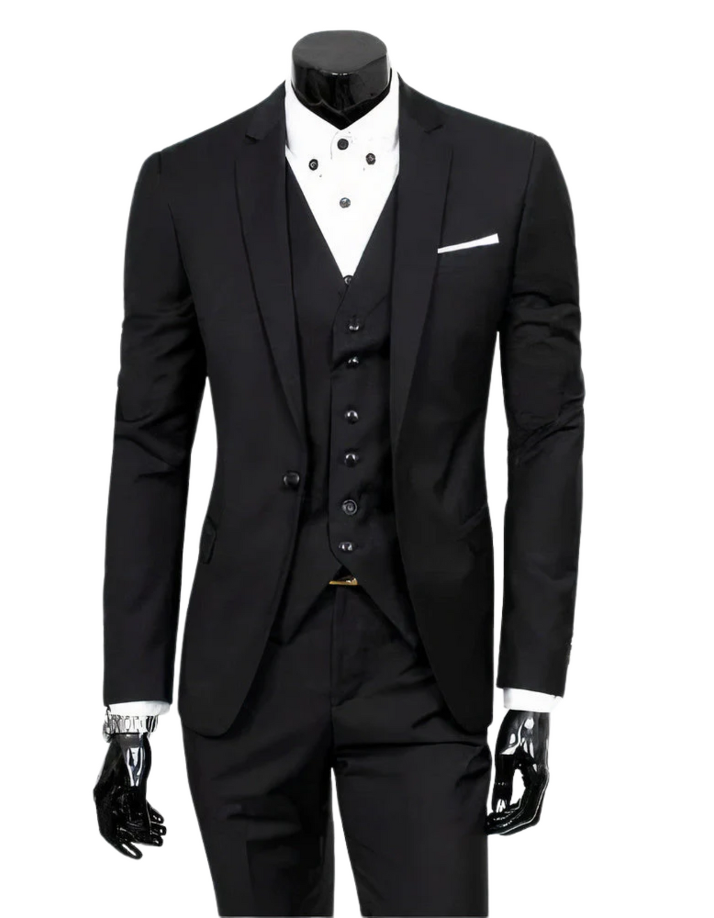 Valenzora | 3-piece suit with lapel collar, blazer, sleeveless vest and slim trousers