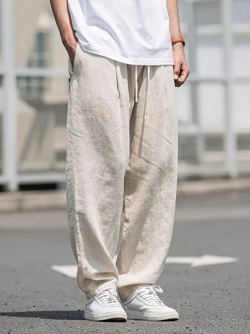 Valenzora | Baggy linen trousers, airy summer trousers with soft wearing comfort