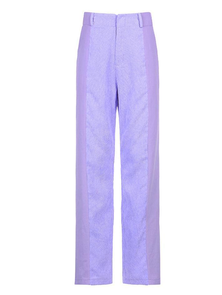 Valenzora | High-Waisted Y2K Cord-Hose mit weitem Bein