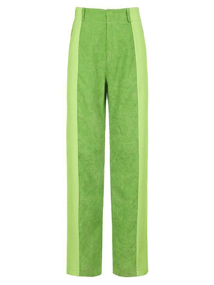 Valenzora | High-Waisted Y2K Cord-Hose mit weitem Bein