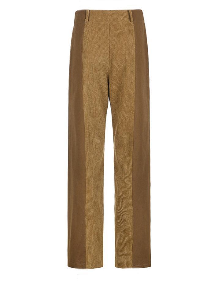 Valenzora | High-Waisted Y2K Cord-Hose mit weitem Bein