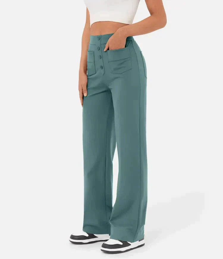 Valenzora | Women's Elastic High-Waisted Casual Trousers