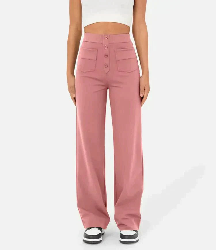 Freizeithose mit hoher Taille und Gummizug