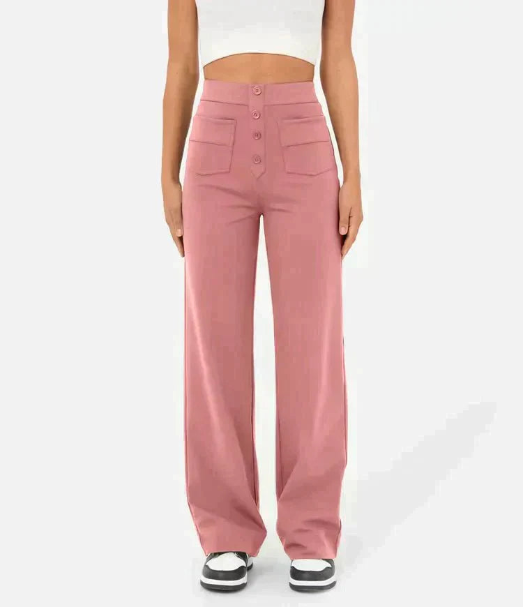 Valenzora | Elastische Freizeithose für Damen mit hohem Bund
