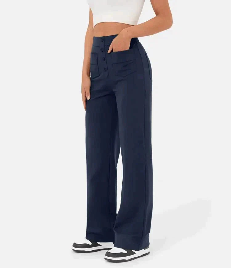 Freizeithose mit hoher Taille und Gummizug