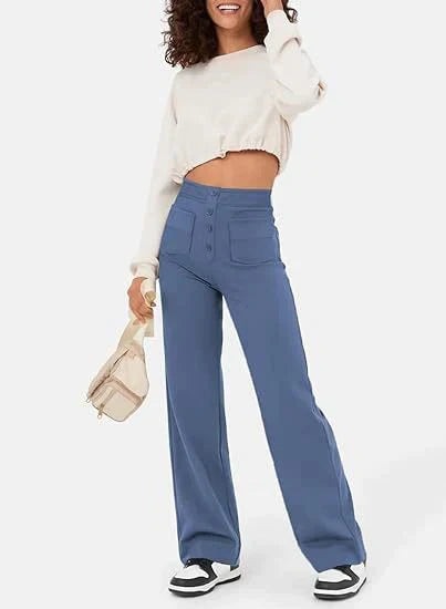 Valenzora | Elastische Freizeithose für Damen mit hohem Bund