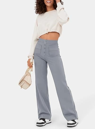 Freizeithose mit hoher Taille und Gummizug
