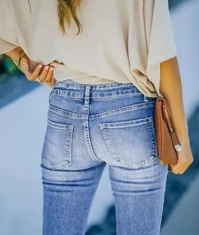 Valenzora | Flex Button High Waist Jeans für Damen