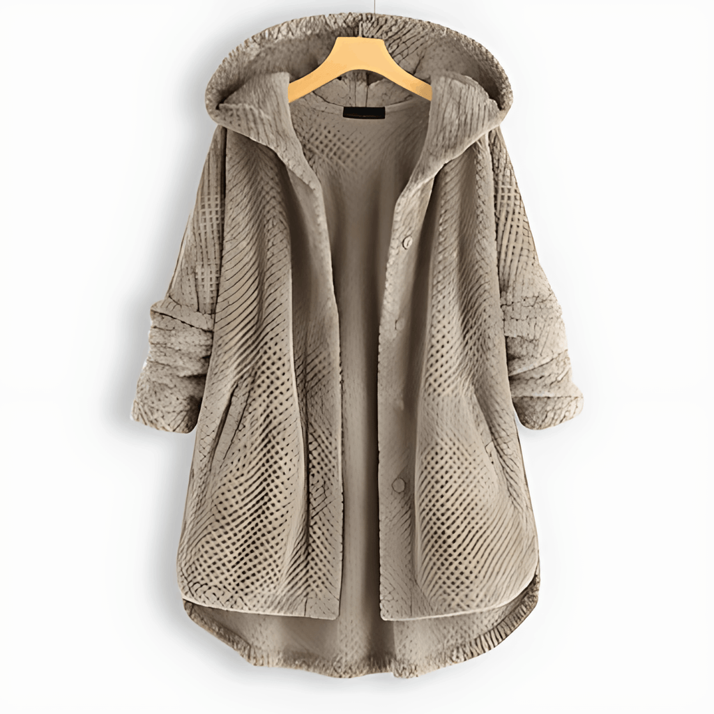 Valenzora | Warme Strickjacke mit weichem Futter und Kapuze für Damen
