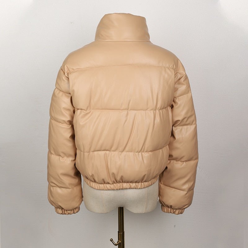 Hovis - Women's quilted jacket made of water-repellent leather