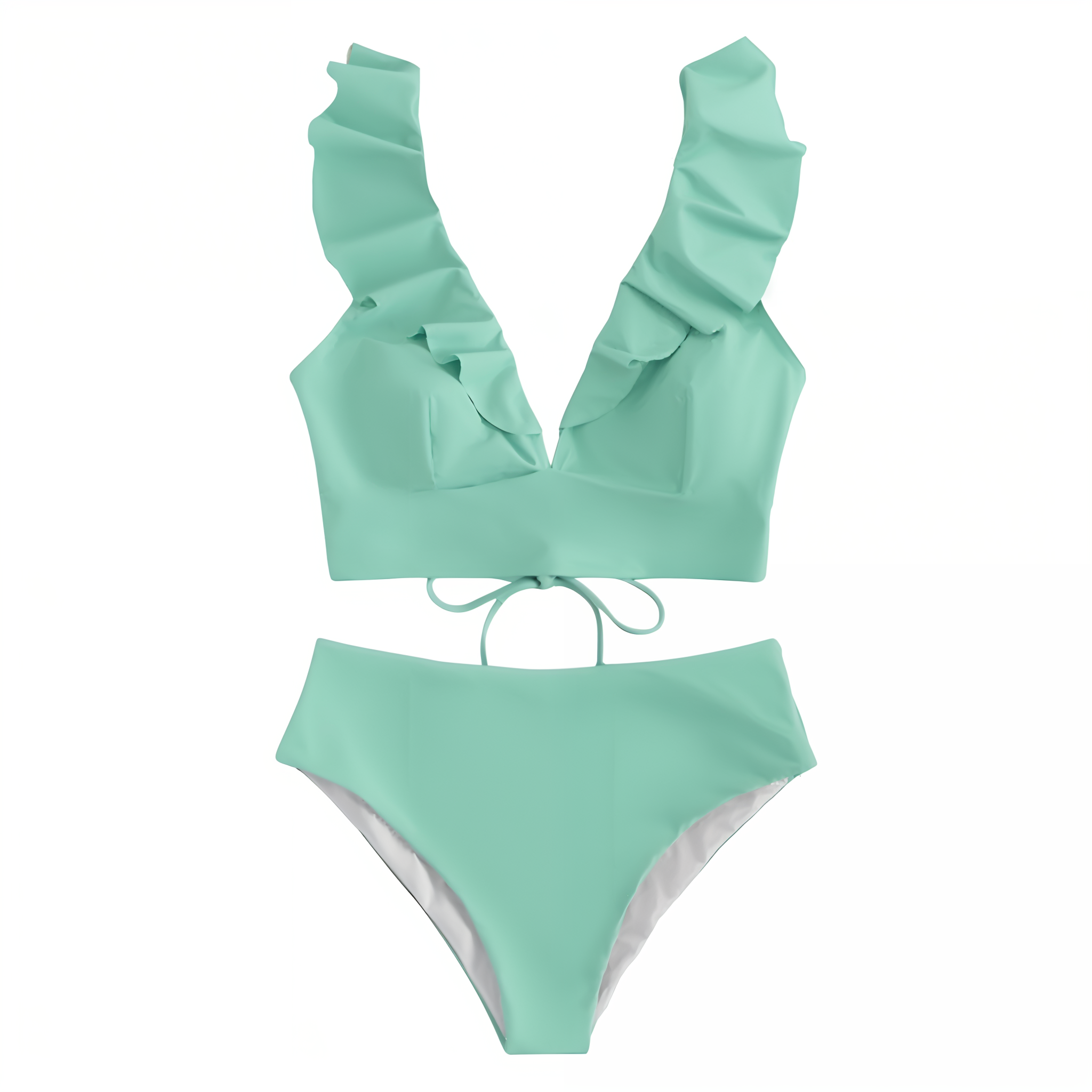 Valenzora | Bikini set with ruffles and high waist
