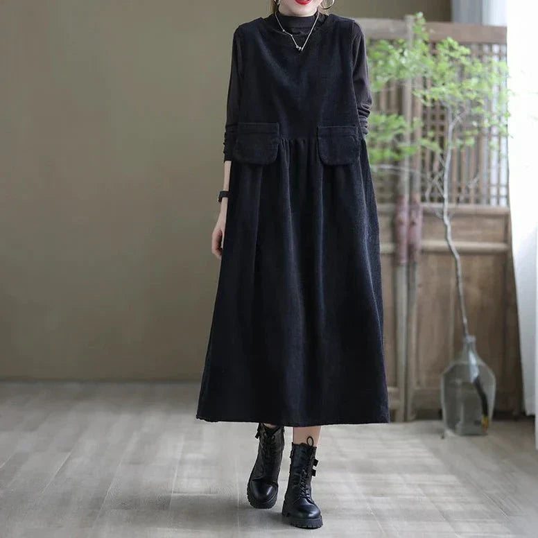 Valenzora - Retro corduroy dress