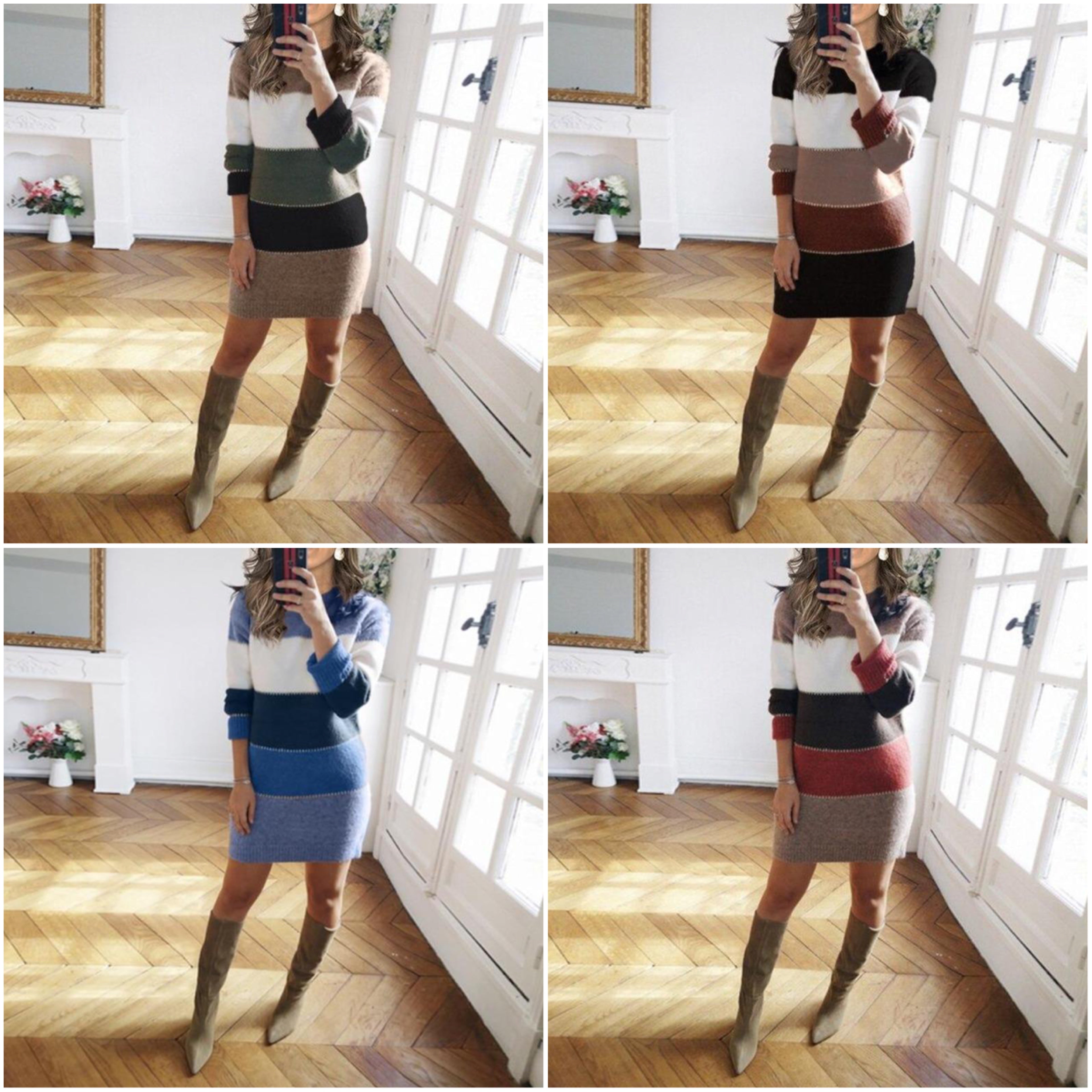 Valenzora | Striped knit dress