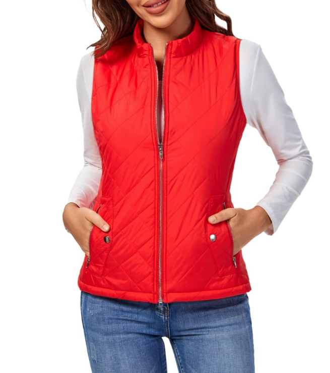 Valenzora | Quilted zip-up vest with pockets for women