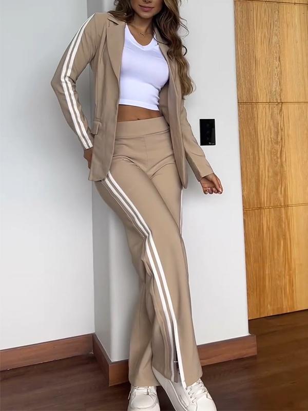 Valenzora | Chic striped blazer set for women