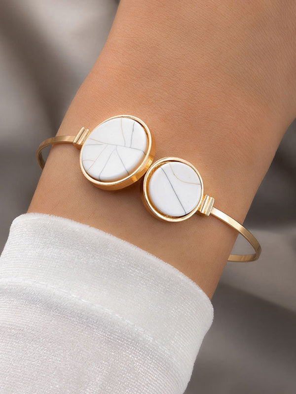 Valenzora | Inset Open Five-Piece Bracelet Geometric Love Triangle Bracelet Set