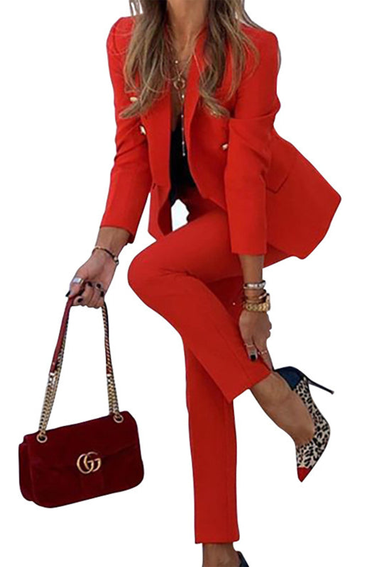 Valenzora | New solid color fashion two-piece suit