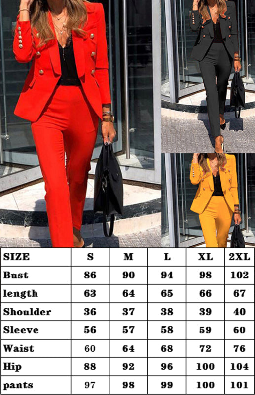 Valenzora | New solid color fashion two-piece suit