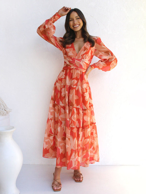 Valenzora | Radiant long-sleeved maxi dress