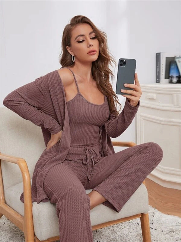 Valenzora | Luxury 3-piece loungewear set for women