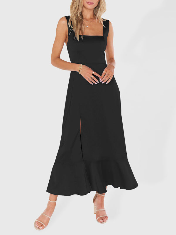 Valenzora | Elegantes und modisches Pendel-Schlitzkleid für Damen mit französischem High-End-Gefühl