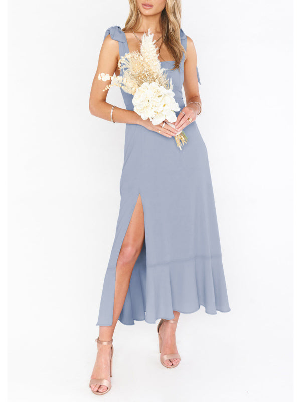 Valenzora | Elegantes und modisches Pendel-Schlitzkleid für Damen mit französischem High-End-Gefühl
