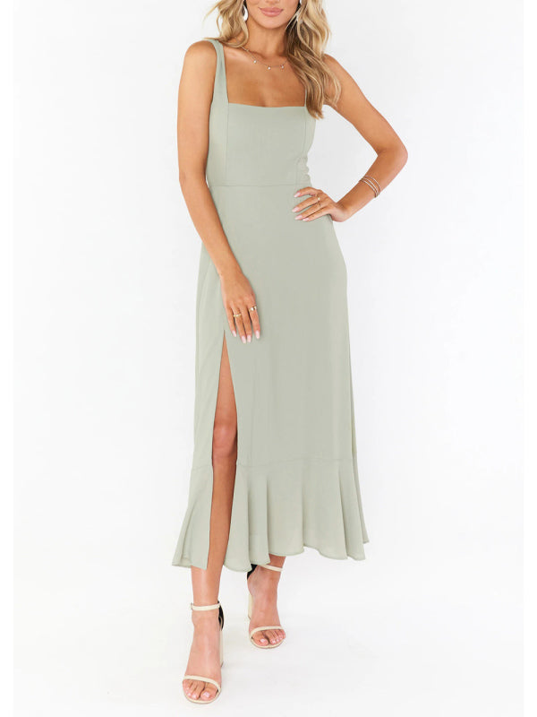 Valenzora | Elegantes und modisches Pendel-Schlitzkleid für Damen mit französischem High-End-Gefühl