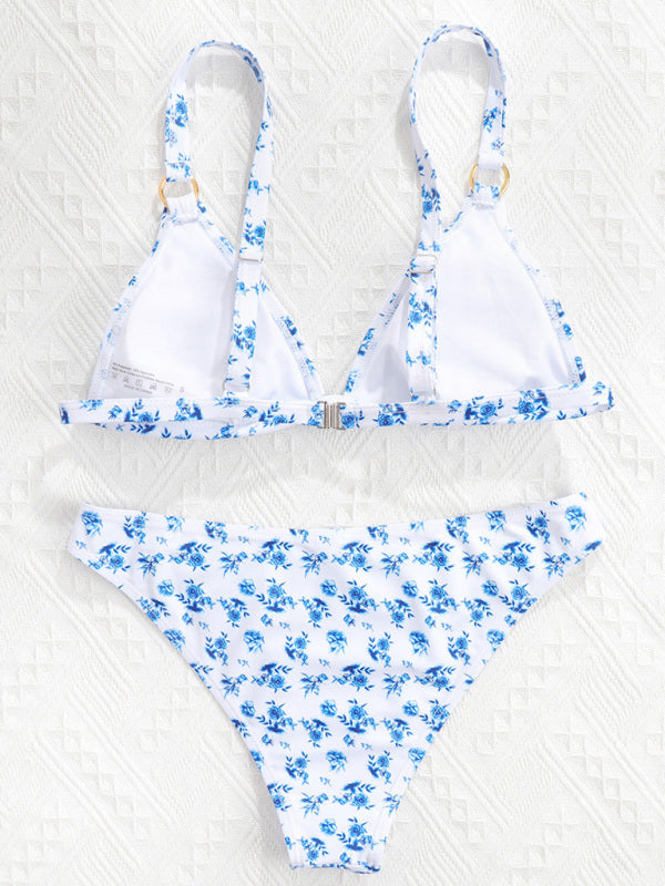 Valenzora | New Split Swimsuit European and American Fashion Print Women's Swimsuit Sexy Bikini Beachwear
