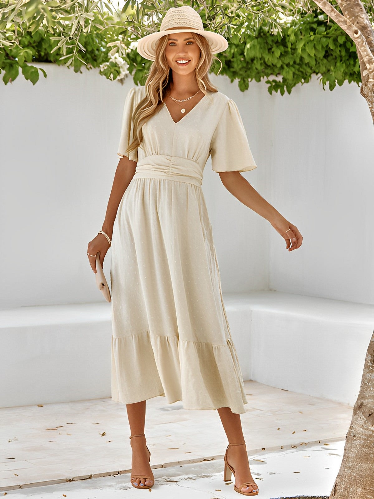 Valenzora | Maxi Dress with Belt for Women