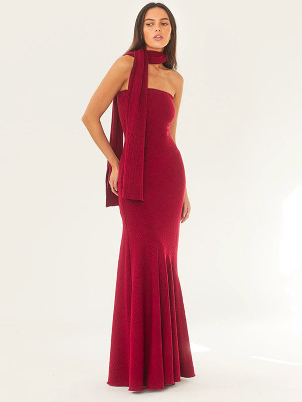 Valenzora | Wrap hem scarf dress