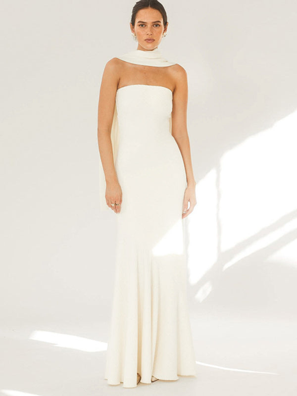 Valenzora | Wrap hem scarf dress