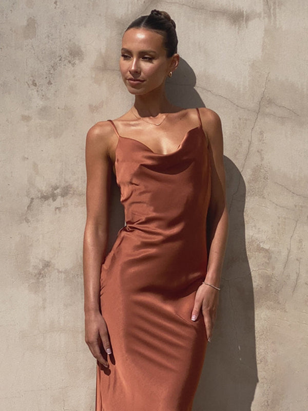 Valenzora | Women's suspenders, deep V-neck slim fashion dress