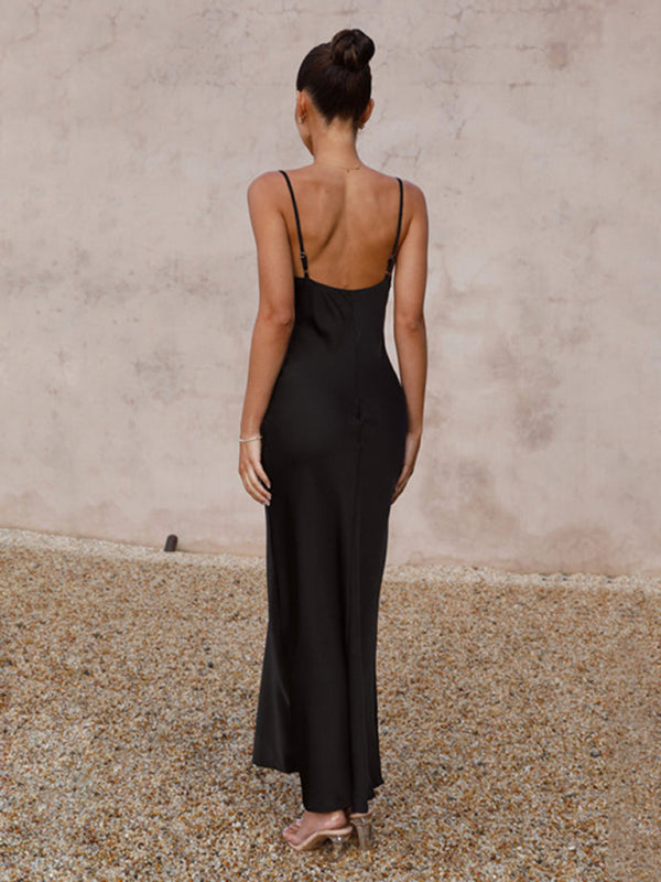 Valenzora | Women's suspenders, deep V-neck slim fashion dress