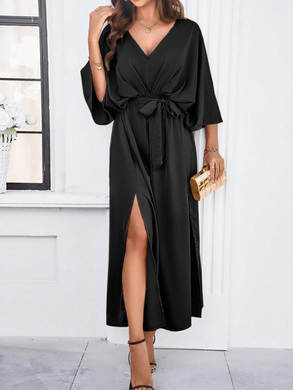 Valenzora | Women's Elegant V-Neck Loose Dress
