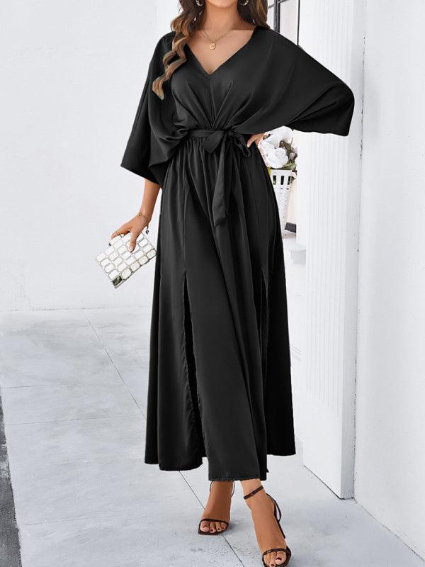 Valenzora | Women's Elegant V-Neck Loose Dress