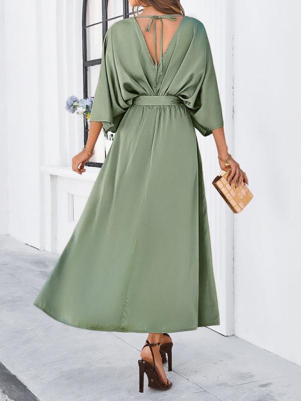 Valenzora | Women's Elegant V-Neck Loose Dress