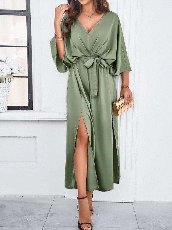 Valenzora | Women's Elegant V-Neck Loose Dress