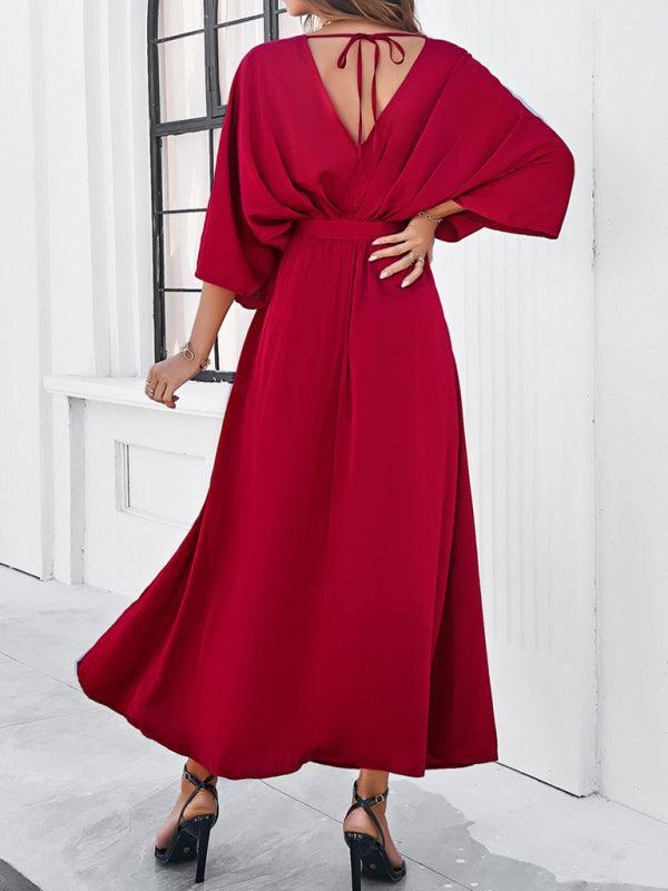 Valenzora | Women's Elegant V-Neck Loose Dress