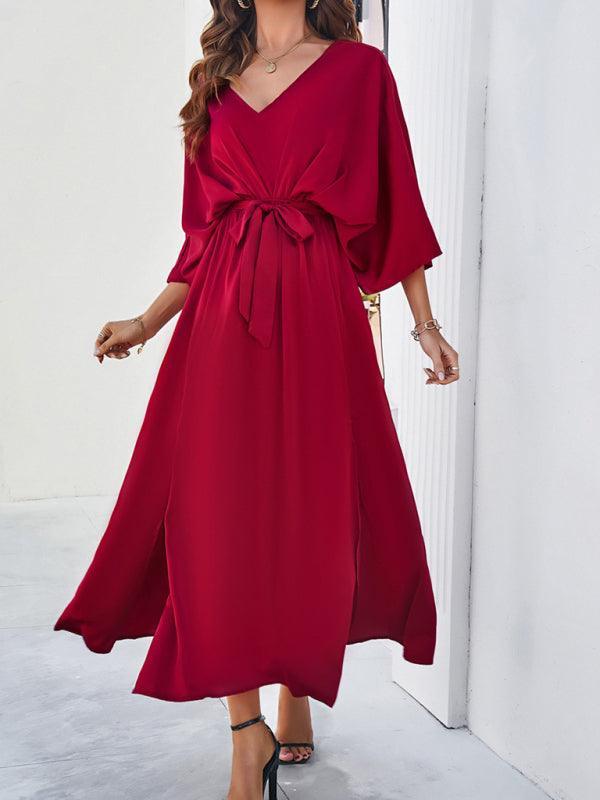 Valenzora | Women's Elegant V-Neck Loose Dress