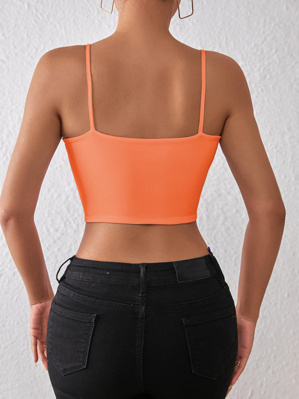 Valenzora | Spring and summer sexy midriff-baring spaghetti top