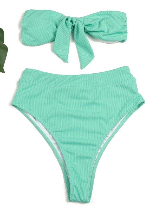 Valenzora | Damen High-Waist Bikini Tube Top Badeanzug