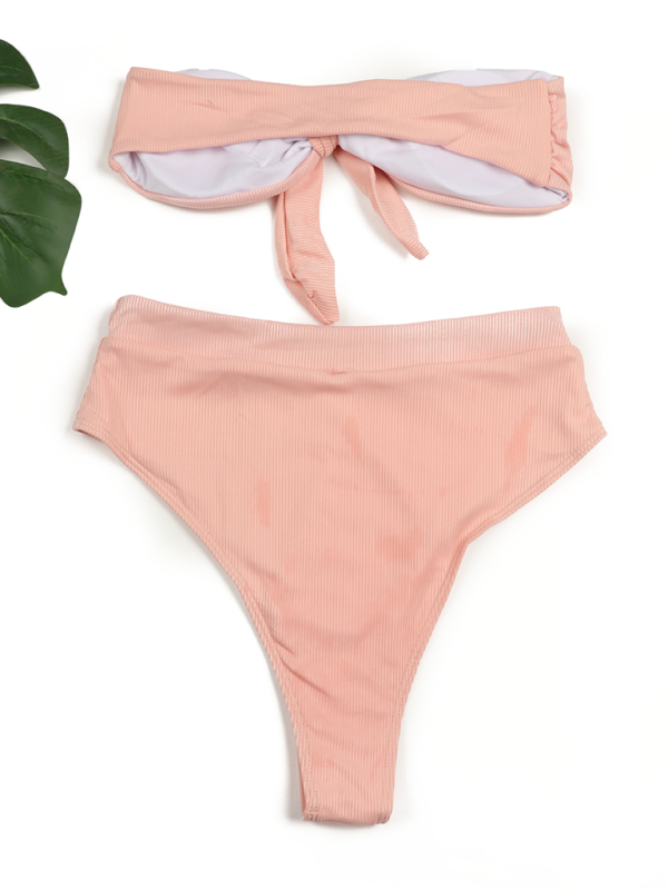 Valenzora | Damen High-Waist Bikini Tube Top Badeanzug
