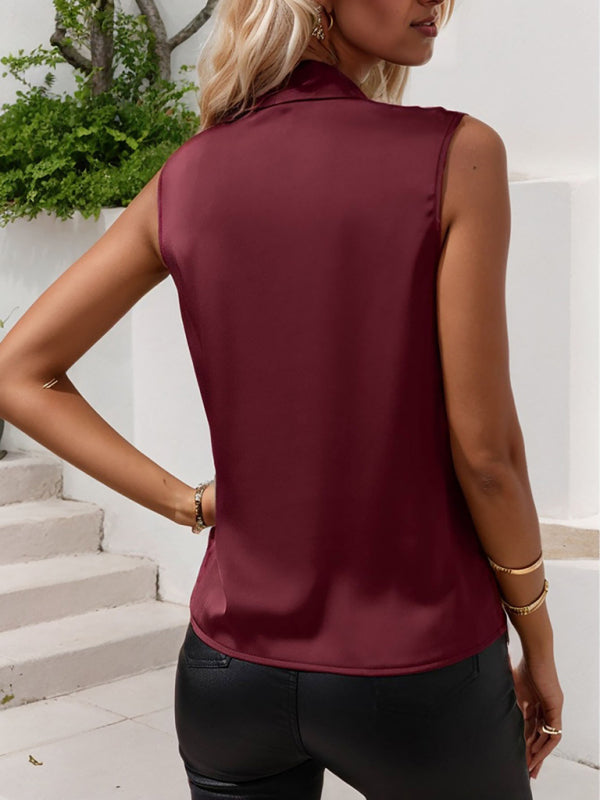 Valenzora | Elegant Sexy Women's Sleeveless Shirt Tops