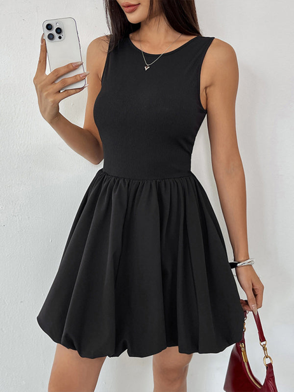 Valenzora | New Sleeveless Floral Mini Dress Vest Dress