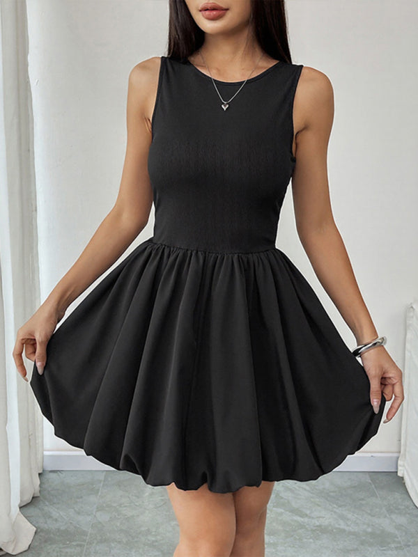 Valenzora | New Sleeveless Floral Mini Dress Vest Dress
