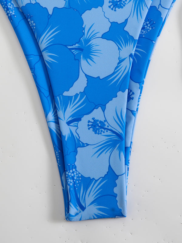 Valenzora | Floral pattern halterneck bikini