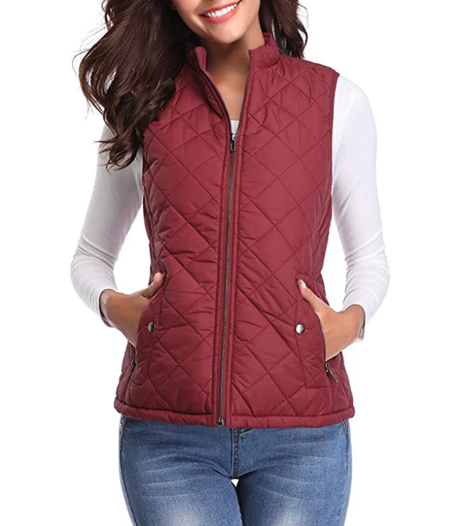 Valenzora | Quilted zip-up vest with pockets for women