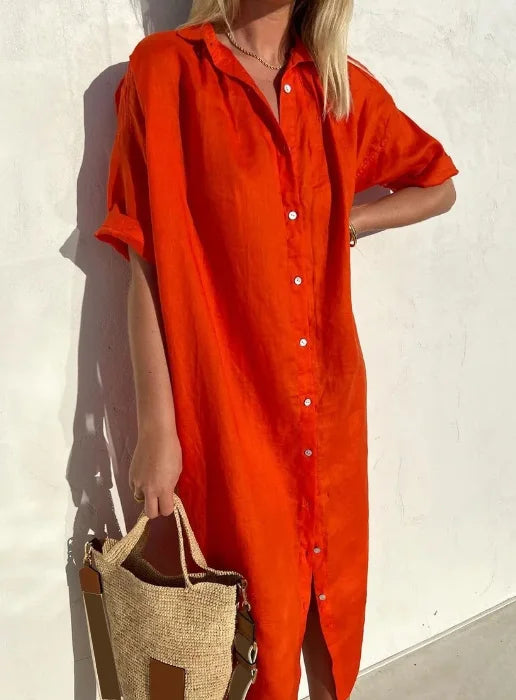 Valenzora | Linen shirt dress