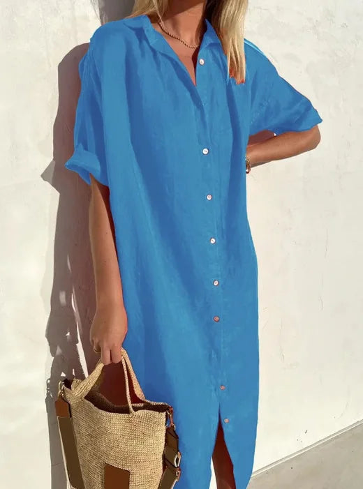 Valenzora | Linen shirt dress