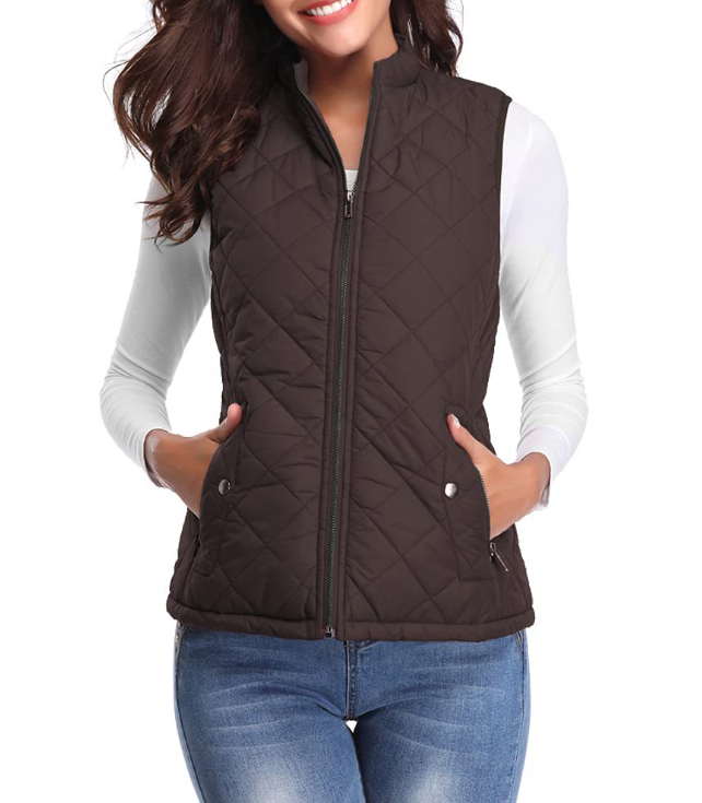 Valenzora | Quilted zip-up vest with pockets for women